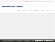 Tablet Screenshot of fahrradklinik-passau.de